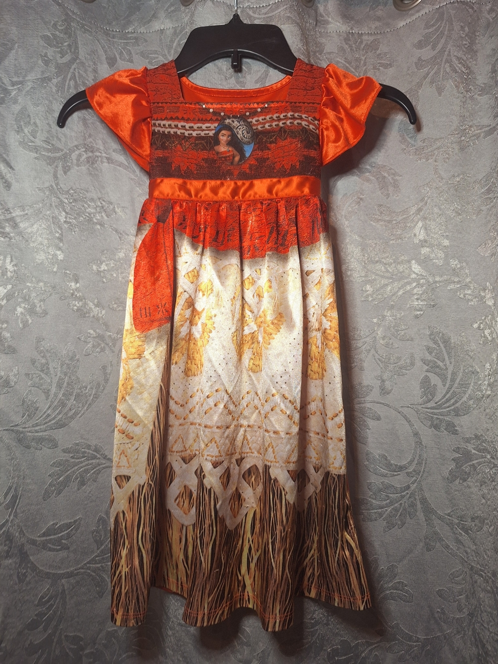 Disney Moana Dress Up Dress Night Gown Costume Toddler Girls 3T